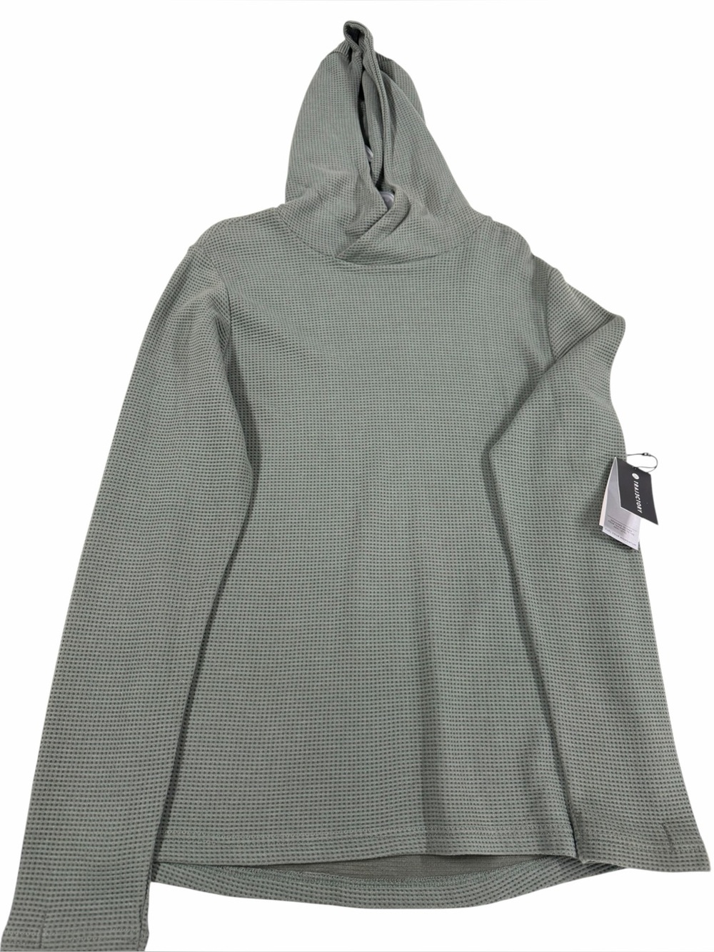 BRAND NEW Light Green Waffle Knit Hoodie Sweater - Men’s